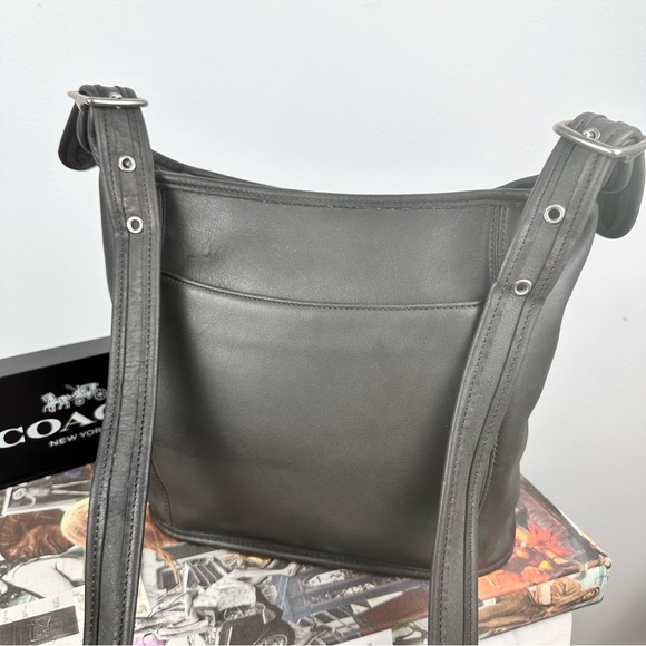 Coach Vintage Slim Medium Duffle Sac Bag Crossbody Gray Nickel - Picture 13 of 13